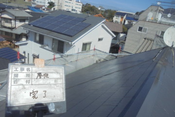福岡県福岡市東区で屋根塗装工事・シーリング工事・ベランダ防水工事を行いました。