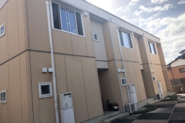 福岡県筑紫野市でアパート外壁塗装工事を行っています。