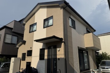 福岡県春日市紅葉ヶ丘西で外壁塗装工事・屋根塗装工事・ベランダ防水工事を行いました。