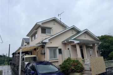 福岡県三養基町で空き家の外壁塗装工事・屋根塗装工事を行いました。