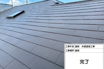 福岡県春日市で屋根塗装工事・樋・玄関ドア塗装工事を行いました。