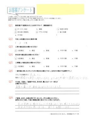 福岡県大野城市にお住いの方からお客様の声をいただきました。